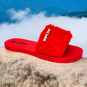 Chinelos Rasteira Feminina De Pelucia Promoçao De Lançamento