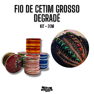 Fio de Cetim Grosso Degradê 20m - Kit