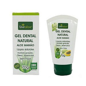 Gel Dental Natural Aloe Mamão Livealoe 70g