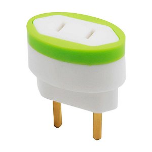 PINO ADAPTADOR 2P CHATO DANEVA VERDE