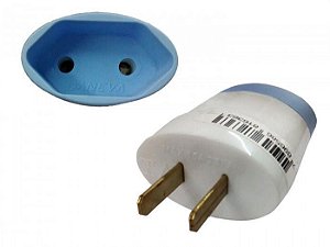 PINO ADAPTADOR 2P CHATO DANEVA AZUL