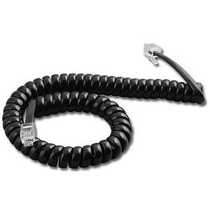 EXTENSÃO TELEFONE ESPIRAL 2 MT PARA MONO FONE PRETO