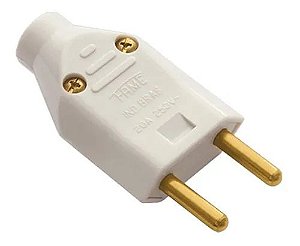 PLUG MACHO 2P 20A CINZA FAME