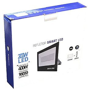 REFLETOR LED 200W BIVOLT BRANCO FRIO SMART LED