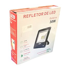 REFLETOR LED 30W BIVOLT BRANCO QUENTE RDL