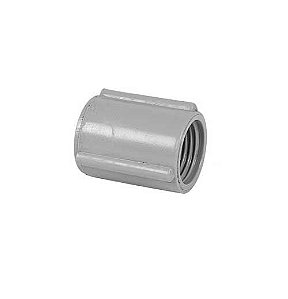 LUVA SOLDÁVEL PVC CINZA 3/4 COM ROSCA