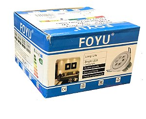 SPOT LED EMBUTIR REDONDO 5W BIVOLT BRANCO FRIO FOYU