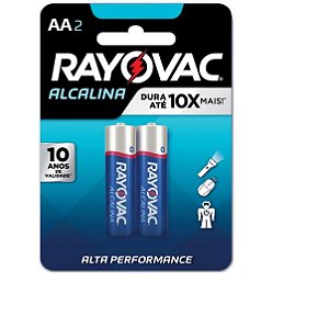 PILHA RAYOVAC ALCALINA AA COM 2
