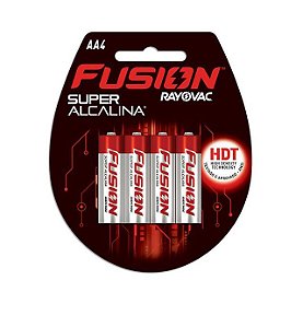 PILHA FUSION ALCALINA AA COM 4