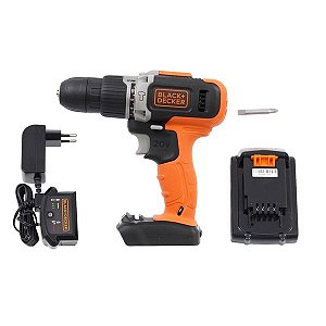PARAFUSADEIRA E FURADEIRA BLACKDECKER  20V COM 2 VELOCIDADES