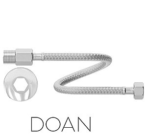 ENGATE FLEX AÇO INOX  40CM AC03 DOAN