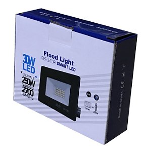 REFLETOR LED 30W BRANCO QUENTE SMART LED