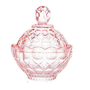 BOMBONIERE ANGEL ROSA 11X11CM CRISTAL WOLFF