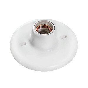 PLAFON FOXLUX COM SOQUETE PORCELANA  BRANCO E-27