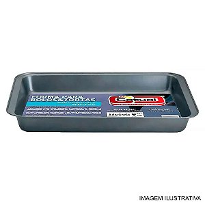 ASSADEIRA RETANGULAR TEFLON 37X25X5CM CATUAI