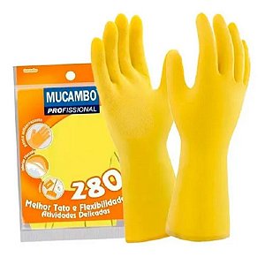 LUVA MUCAMBO FORRADA AMARELA GRANDE