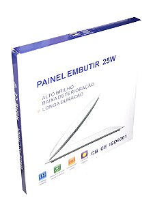PLAFON EMBUTIR QUADRADO 25W ROHS CE