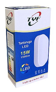 LUMINÁRIA TARTARUGA LED 15W BRANCA FRIA 6500K TYF