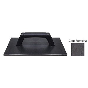 DESEMPENADEIRA  PLÁSTICA COM BORRACHA 17X30 PRETA METASUL