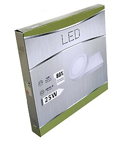 PLAFON LED SOBREPOR REDONDO 25W 6500K