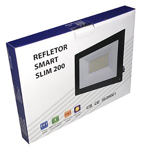 REFLETOR LED 200W BIVOLT 6500K SMART SLIM