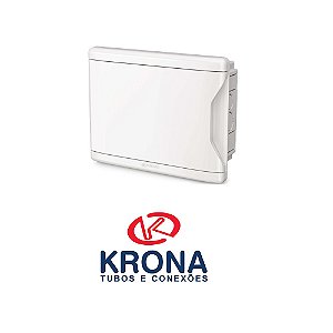 QUADRO DISTRIBUIÇÃO EMBUTIR PARA DISJUNTOR 3 NEMA OU 4 DIN SEM BARRAMENTO KRONA