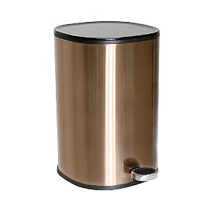 LIXEIRA MULTIUSO REDONDA COM PEDAL 5L CHAMPANHE