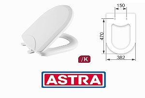 ASSENTO ASTRA  LUNA ALMOFADADO BRANCO