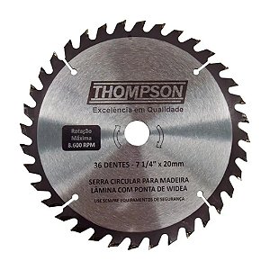 SERRA CIRCULAR WIDEA 7.1/4 36 DENTES 16/20 THOMPSON