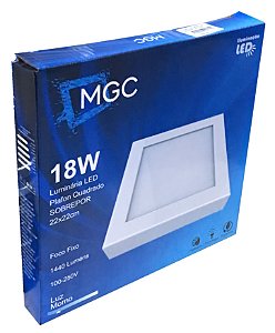 PAINEL LED SOBREPOR QUADRADO BM 4000K 18W MGC