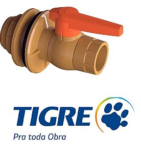 REGISTRO COM FLANGE ADAPTADOR PARA CAIXA D'AGUA 50MM TIGRE