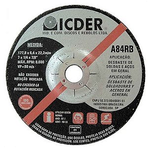 DISCO DESBASTE 7X1/4 ICDER