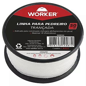 LINHA DE PEDREIRO TRANÇADA 100MT WORKER