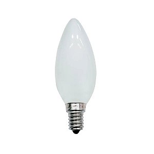 LÂMPADA VELA LEITOSA 40W X 127V E14 SADOKIN