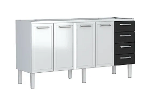 GABINETE COZIMAX APOLO FLAT 2.00M 3 GAVETAS
