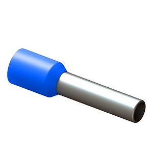 TERMINAL TUBULAR ILHOS ISOLADO LONGO 16MM AZUL