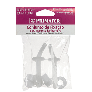 CONJUNTO FIXADOR ASSENTO SANITÁRIO PLÁSTICO BRANCO ATLAS