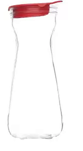 JARRA DECANTER TENDENZA 1,2 LITROS TAMPA VERMELHA