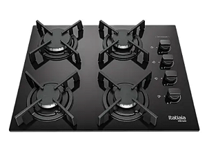 COOKTOP ITATIAIA VITRUM 4Q BIVOLT PRETO