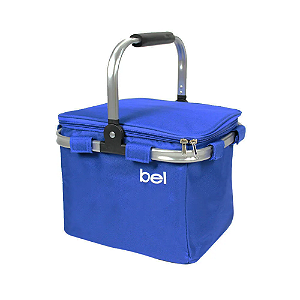 BOLSA TÉRMICA 24 LITROS COM ALÇA DE ALUMÍNIO AZUL