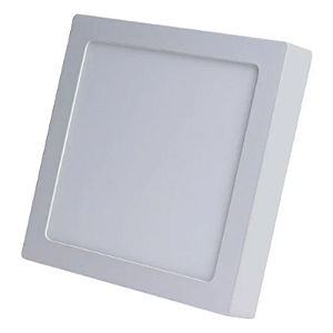 PLAFON LED SOBREPOR QUADRADO 25W LUZ BRANCO QUENTE LECI