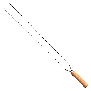 ESPETO INOX DUPLO CHURRASCO