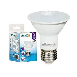 LÂMPADA LED PAR-20 7W BIVOLT E-27 6000K GALAXY
