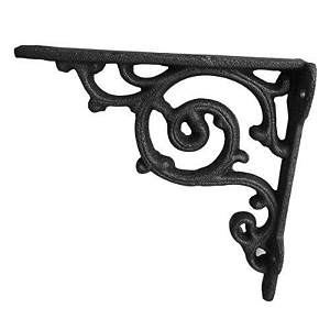 SUPORTE PRATELEIRA FERRO FUNDIDO 15X15CM