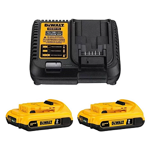 KIT 2 BATERIAS 2AH20V MAX COM CARREGADOR DEWALT
