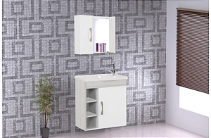 GABINETE BANHEIRO AJ RORATO KIT VENEZA SUSPENSO 55.5 PA