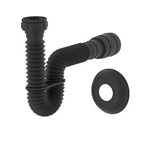 SIFÃO TUBO EXTERNO 0,74M PRETO FOS SUP/CAN CENSI