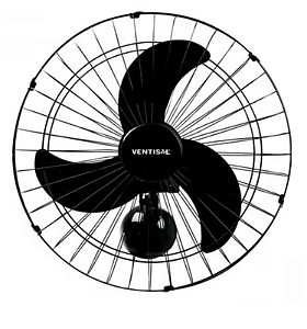 VENTILADOR OSCILANTE PAREDE 50CM PRETO GRADE PREMIUM BIVOLT