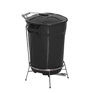 CESTO FECHADO COM PEDAL 90L PRETO JAGUAR