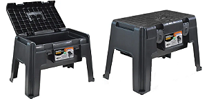 BANQUETA PLÁSTICO COM PARTIÇÃO PRETO ARQPLAST
